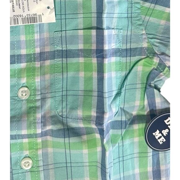 The Childrens Place Toddler Boys Shirt and Belted Chino Shorts Set Aqua 3T NEW - Picture 4 of 13